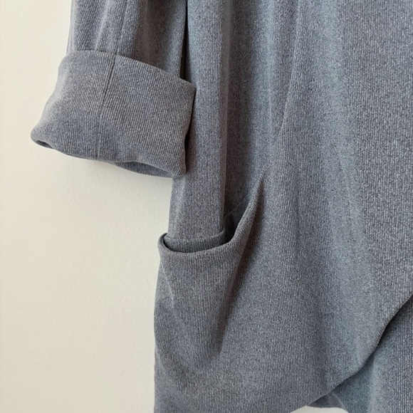 Frenchmauve Melanie Ribbed Knit Jacket XL 3/4 Sleeve Stone Grey - Picture 3 of 9